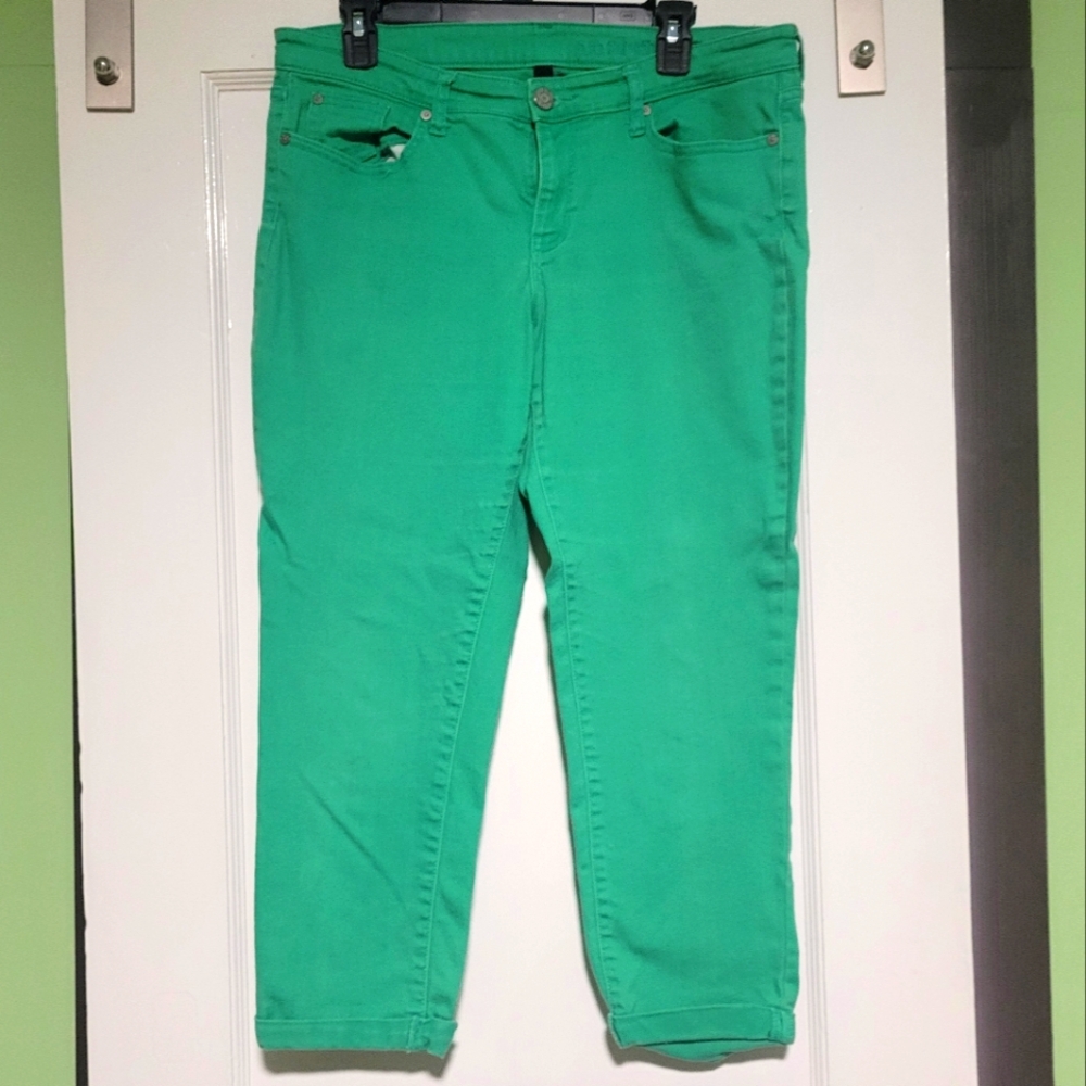 Gap Green Capri Jeans Sz 12
